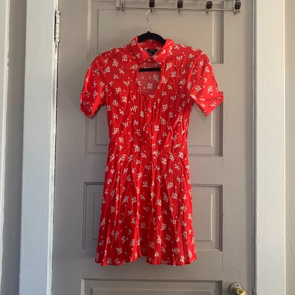 Mini F21 red Floral Dress - Picture 1 of 5
